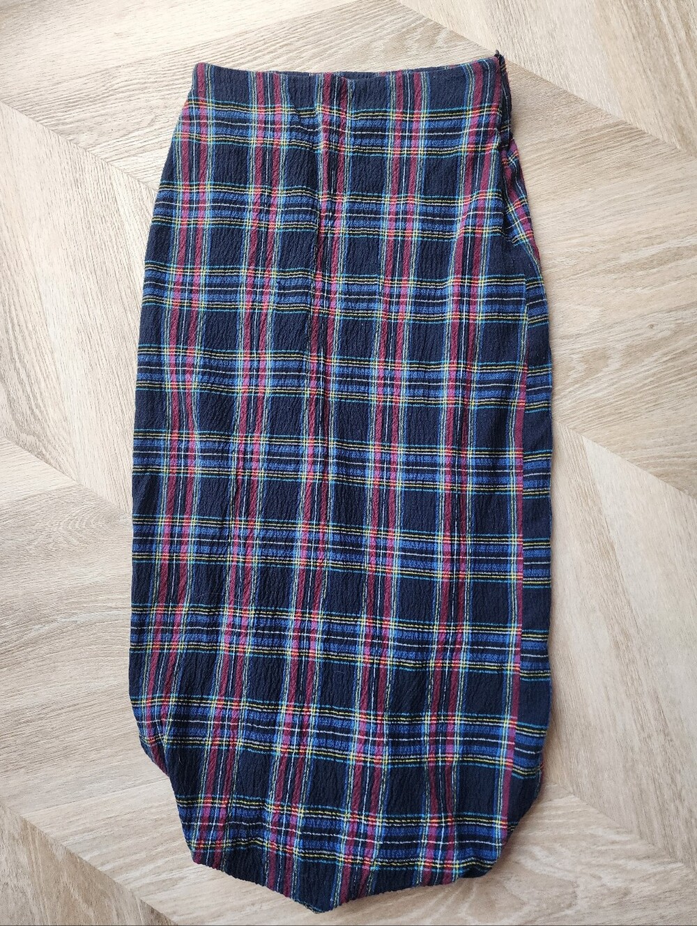 Gorgeous Zara Plaid Bubble Hem Midi Skirt